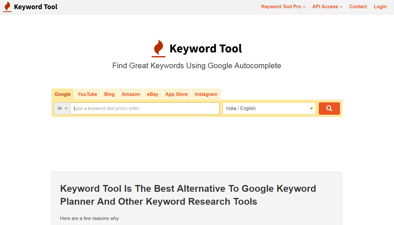 keyword tool io