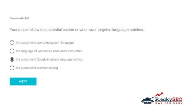 Your ad can show to a potential customer when your targeted language matches:
