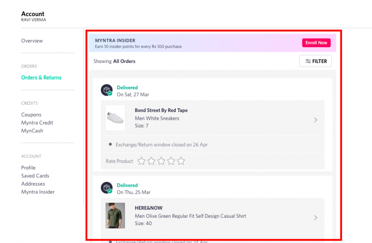 Myntra Logistics Track Your Order in 10 seconds or less Freakyseo