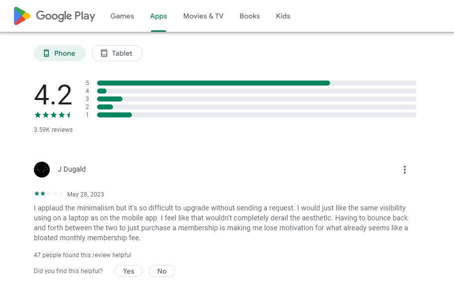 Google Play Store Review