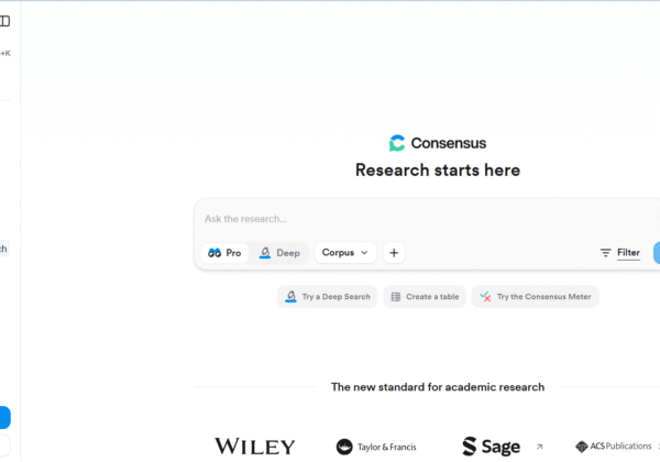Consensus website screenshot