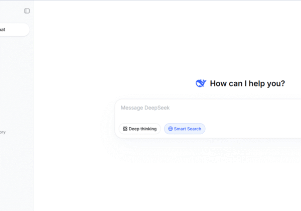 DeepSeek website screebshot