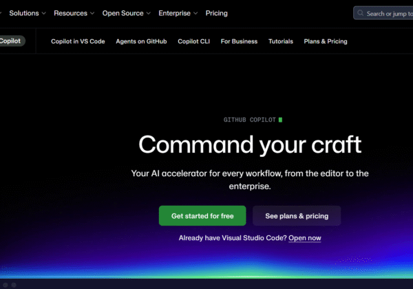 GitHub Copilot website screenshot