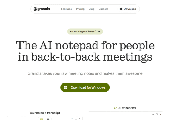 Granola-website screenshot