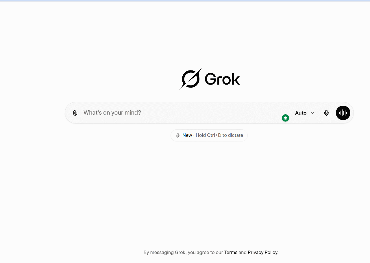 Grok website screenshot