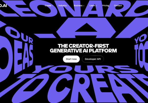 LEONARDO AI website screenshot