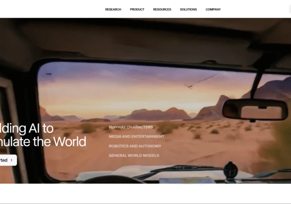 RUNWAY website screenshot