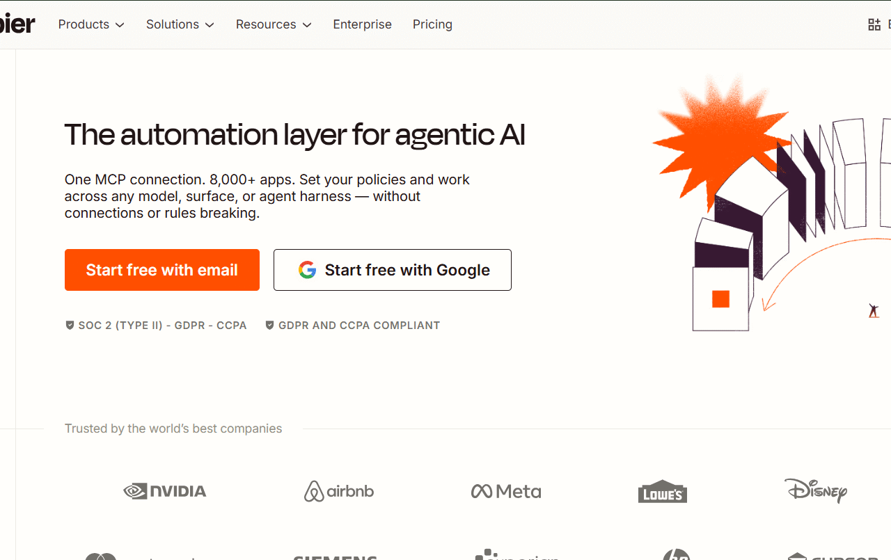 Zapier-website screenshot