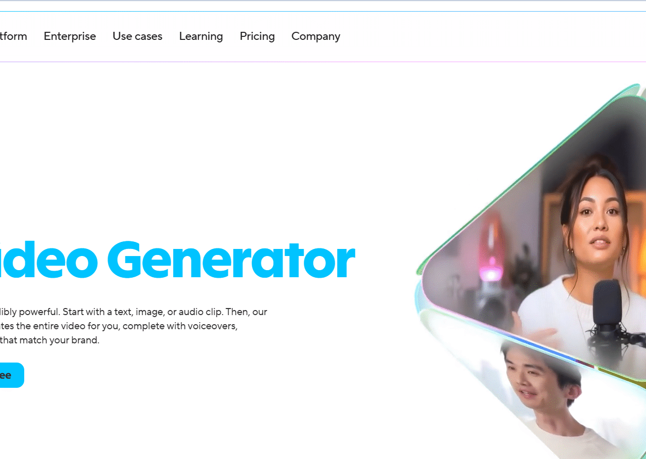 hey gen website screenshot