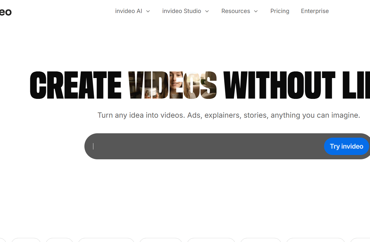 invideo website screenshot
