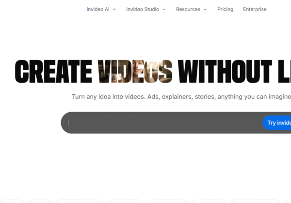 invideo website screenshot
