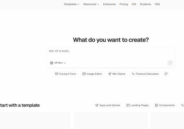 v0-website screenshot